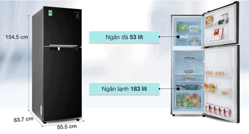 Tủ lạnh lẽo ngăn mượt Samsung Digital Inverter 243L RT22M4032BU